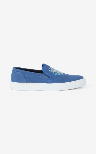 Kenzo Men K-skate Tiger Lace-free Trainers Sapphire